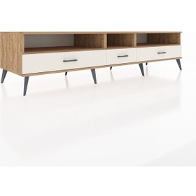 Resim Kronos Tv Ünitesi 3 Raflı 3 Çekmeceli 220x59x51 Çam-çam/aytaşı Atlas Çam/aytası - Atlas Çam 