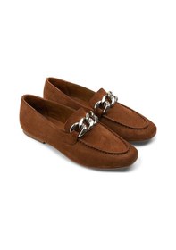 Resim Deery Hakiki Süet Taba Rengi Tokalı Kadın Babet - 01915ztbac01 Taba 