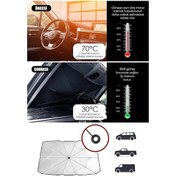 Resim Araba Ön Cam Güneşlik Katlanabilir Güneşlik Şemsiye Ön Cam Gölgelik Daewoo Rezzo İle Uyumlu 