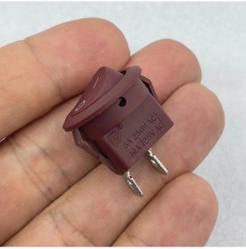 Resim Ic-133c-2 Yuvarlak Işıksız Anahtar On-off 2p Kahve 