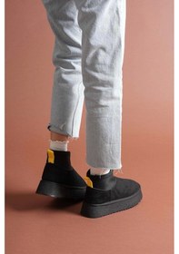 Resim Cuen Siyah Süet Bot Siyah 