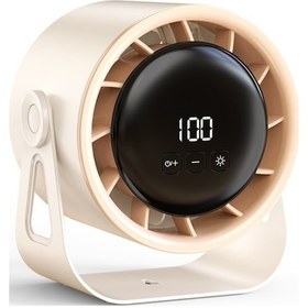 Resim 3'ü 1 Arada Çok İşlevli Tavan Vantilatörü Usb Şarj Edilebilir Sessiz X8 Beyaz, 