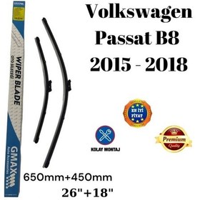 Resim Volkswagen Vw Passat B8 2015 2016 2017 2018 Uyumlu Ön Cam Muz Tipi Silecek Süpürgesi Seti 650/450mm 