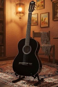 Resim Midex MGX-200BK Kaliteli Klasik Gitar 4/4 Yetişkin Boy Full Set 