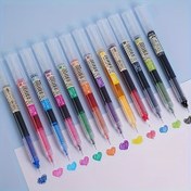 Resim Rollerball kalemler paketi, yüksek renk değeri, jel kalemler, 3'lü set, büyük kapasite, pürüzsüz hissedim, hızlı kuruyan mürekkep. 