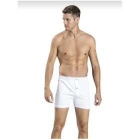 Resim Jiber 127 Erkek Havlu Kemer Penye Boxer 10 Adet Beyaz 