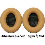 Resim Bose Qc2 Kulaklık Pedi Qc25 Ae2 Qc2 Qc15 Qc35 Qc35Ii Süngeri Altın Sarı - Siyah 