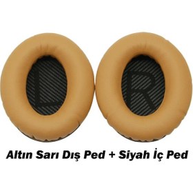 Resim Bose Qc2 Kulaklık Pedi Qc25 Ae2 Qc2 Qc15 Qc35 Qc35Ii Süngeri Altın Sarı - Siyah 