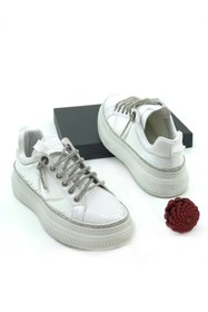 Resim Prego (Park Moda) Taş Biye Bağcıklı Günlük Kadın Spor Ayakkabı BEYAZ 