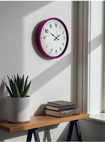 Resim 36 Cm Pembe Dekoratif Duvar Saati Çok Renkli 