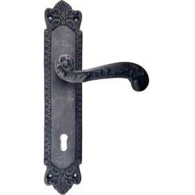 Resim Antika Tarz Dekoratif Pirinç Sultan Yale Kapı Kolu - 270X54MM, Oksit Midastech 