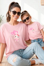 Resim genosha Anne Kız 100% Pamuk T-shirt Mama Mini Mother Daughter TEKLİ FİYAT 
