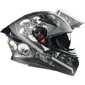 Resim Pilot Snake Sv Matt Skull Full Face Kask 