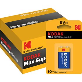 Resim Kodak Max 10 Adet Alkalin 9 Volt Pil 