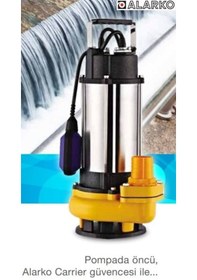 Resim Alarko 2 Hp 220v Parçalayıcılı Pis Atık Su Drenaj Dalgıç Pompa 