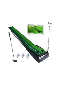 Resim Tdoo Golf Putting Green, Otomatik Top Geri Dönüşü, Taşınabilir 3 Top Ve 1 Golf Putter Çok Renkli 
