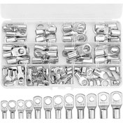 Resim Folinda 80 Adet Bakır Kablolu Terminalset, 12 Farklı Boyut 6-35mm, M6-m10 , Elektrikli Bağlantılar İçin Dayanıklı, Şeffaf Kutuda Depolanmış 