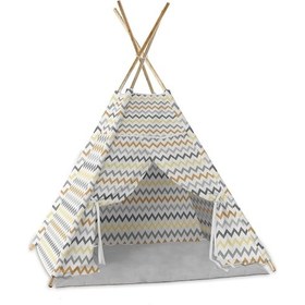 Resim Ahşap Zigzag Oyun Çadırı Mol-077 