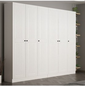 Resim Minar Kale 210 Cm 6 Kapaklı 2b Raf Portmanto Byz Mbr İlkbahar Byz 