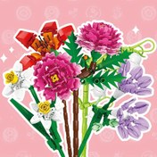 Resim Su samuru, Manolya, Zambak, Lavanta, Lotus Çiçeği için, Şeftali Çiçeği, Çeşitli Güzel Çiçekler Modelleri Yapı Blokları Oyuncaklar, Ebedi Çiçek ve Vazo Oyuncağı, Masaüstü Süsü, Doğum Günü / Noel Hediyeleri 