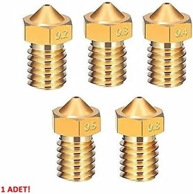 Resim 0.4mm x 1.75mm M6 Prinç Nozzle 3D Yazıcı Printer 1.75mm Filament Uyum MK8 CR-10 CR-10S Ender 3 Ultimaker Reprap Makerbot Prusa I3 Anycubic V6/V5 