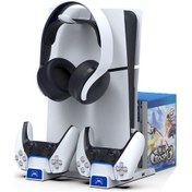 Resim Cbtx Ps5 / Ps5 Slım Şarşıtı Dock İçin İpega Pg-p5s009 Oyun Disk Kulaklık Depolama 