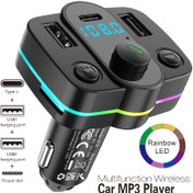 Resim Çift USB Tip C Şarjlı Araba Kitli MP3 Oynatıcı ile Kablosuz FM Verici, Güvenli Araba Ses Alıcısı için Araba Şarjı & Çağrı Hands-Free 