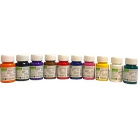 Resim Kumaş Boyası 10 Renk 25 Ml. Çok Renkli 