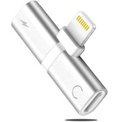 Resim Microcase Iphone Lightning Splitter 2in1 Uyumlu Şarj Ve Kulaklık Çevirici Gümüş - Ikd101 