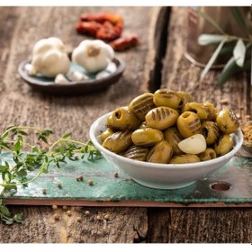 Resim Alan Izgara Yeşil Zeytin Cam Kavanoz 300 G E 