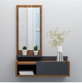 Resim Maya Aynalı Dresuar Ceviz - Antrasit Antrasit - Ceviz 