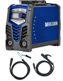 Resim Graizer Alman Gra 200 Amper Profesyonel Dijital Göstergeli Inverter Kaynak Makinesi Lacivert 