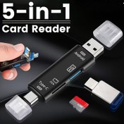 Resim Bu 5'li USB Tip C/USB/Mikro USB/TF/SD Kart Okuyucu OTG Adaptörü ile Telefonunuzun Performansını Artırın. 