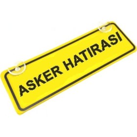 Resim Asker Hatırası Sök-tak Pratik Yeni Nesil Sarı Dekor Plaka 