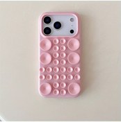 Resim Lumaworld Pembe Renkli iPhone Uyumlu 16 Kılıfı Yaratıcı Emniyetli Vantuz Tutucu Parlak Finish 