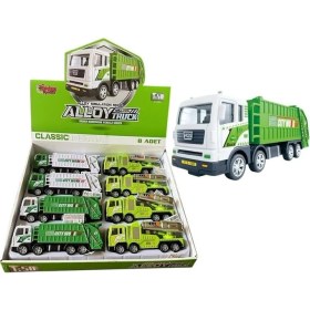 Resim YH-711-57A Sürtmeli Metal 1:50 Çöp Kamyonu 