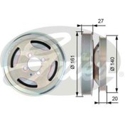 Resim GATES TVD1075 KRANK KASNAĞI ALBEA LINEA DOBLO FIORINO / ASTRA H C 