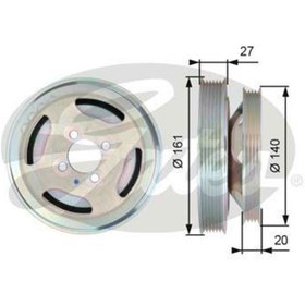 Resim GATES TVD1075 KRANK KASNAĞI ALBEA LINEA DOBLO FIORINO / ASTRA H C 