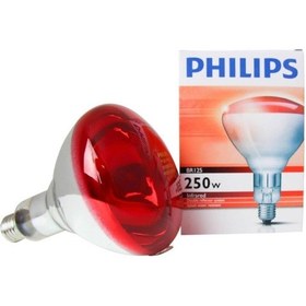 Resim Philips Br125 Ir 250w E27 230 250v Red 1ct/10 Philips Br125 Ir 250w E27 