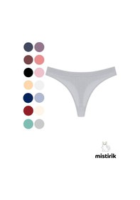 Resim Mistirik Paulo Model Fitilli Esnek Kumaş String Tanga Gri Renk Gri 