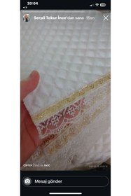 Resim Kaizen Carpet Krem 30 Cm X 10 Mt Gold Su Taşı Detay Lüx Saten Kapitone Raf Örtüsü/ Çekmece Örtüsü / Dolap Içi Örtü 