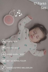 Resim Budizzz Beyaz Gürültü Cihazı Ayıcık Uyku Arkadaşı | 17 Ses Seçeneği | Gece Lambalı | Şarj Edilebilir | Askı Aparatlı | CE Belgeli | Bebek Uyku Yardımcısı 