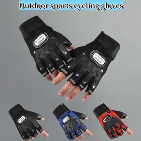 Resim Nefes Alabilen Yarım Parmak Fitness Eldivenleri - Polyester Elyaf, Açık Hava Aktiviteleri ve Spor Salonu Egzersizleri için Siyah Spor Eldivenleri, Açık Hava Spor Eldivenleri | Nefes Alabilen Eldiven Tasarımı | Ayarlanabilir Fitness Eldivenleri, Spor Salonu Aksesuarları 