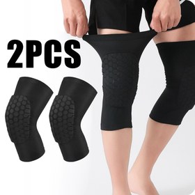 Resim 2 adet Unisex Kısa Lycra Dizlik, Spor Bal Petekli Hafif Nefes Alabilen Dizlik, Diz Desteği, Basketbol, Futbol, Voleybol, Badminton, Koşu ve Çeşitli Sporlar için Uygun [5 Özellik Seçenekli] 