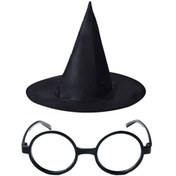 Resim BYR Fırsat Byr Harry Potter Şapkası Ve Gözlüğü Siyah Renk Yeni 