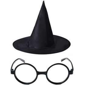 Resim BYR Fırsat Byr Harry Potter Şapkası Ve Gözlüğü Siyah Renk Yeni 