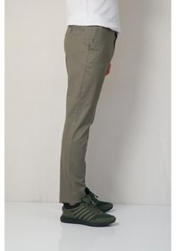 Resim Battal Saat Ceblı Mıkro Petek Desen Pantolon Haki 