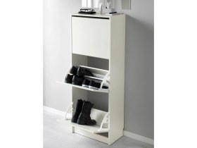 Resim IKEA Bissa Ayakkabı Dolabı Beyaz, 49X 28X 135 cm 