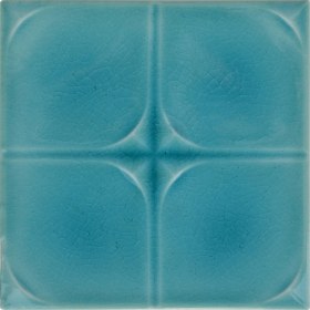 Resim Armada Çini 12,5x12,5 Cm Defakto Turkuaz Seramik Karo 