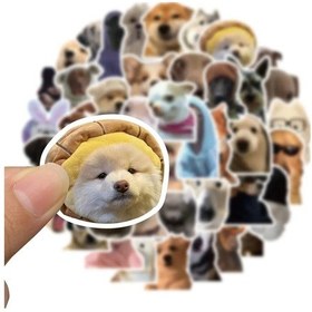 Resim Sevimli Köpek Çıkartmaları Laptop Notebook Tablet Sticker Seti 